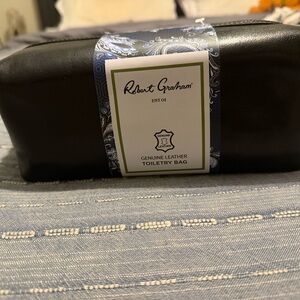 Robert Graham Black Leather Travel Bag